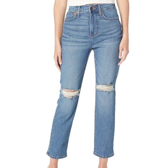 Madewell women's blue jeans The Perfect Vintage Crop jean size 29 - Picture 1 of 9